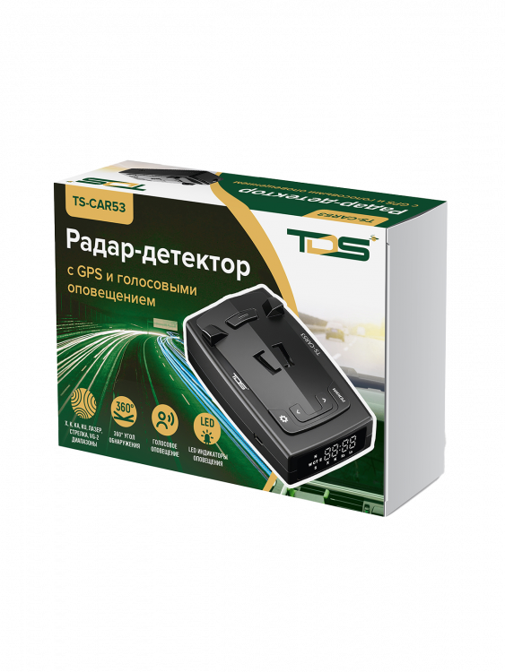 Антирадар автомобильный с голосовым оповещением с GPS TDS TS-CAR53